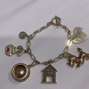 Gold Dog Charm Bracelet